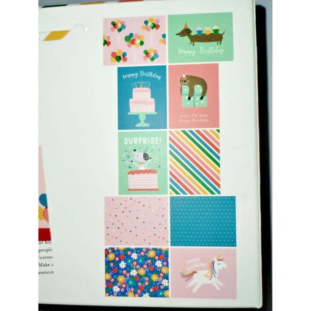 American Crafts Boxed Cards, A2 Cards & Envelopes, Pebbles Happy Cake Day - NEW!